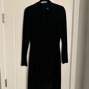 Black Ralph Lauren wrap illusion dress